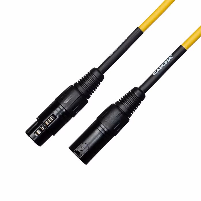 Cascha Standard Line Mic Cable Yellow 2m - Kabel mikrofonowy