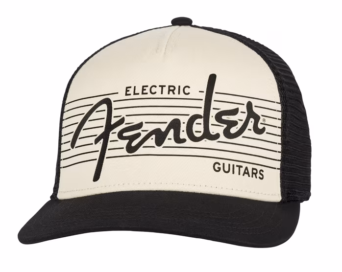 Fender Fender Electric Guitar Hat, BlK/Cream - Bejsbolówka