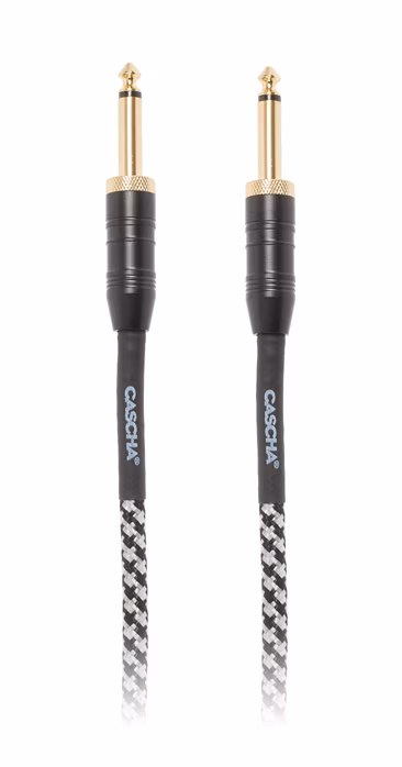 Cascha Professional Line Guitar Cable, Straight, Tweed Black, 3 m - Kabel instrumentalny