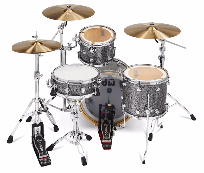 DWe 4-Piece Black Galaxy Finish Ply Kit - Elektroakustyczny zestaw perkusyjny
