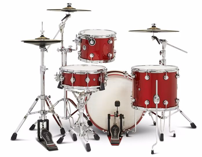 DWe 4-Piece Black Cherry Metallic Lacquer Kit - Elektroakustyczny zestaw perkusyjny