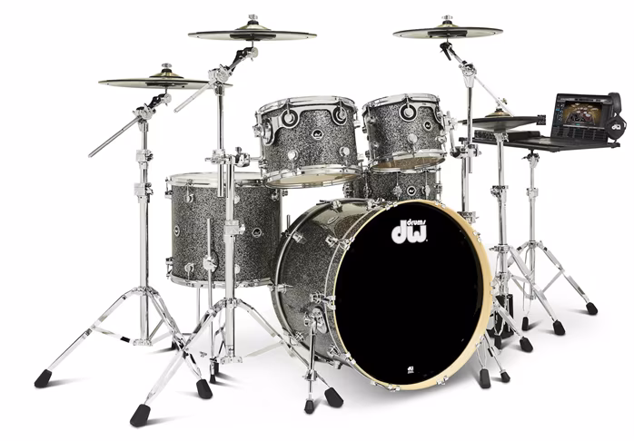DWe 5-Piece Black Galaxy Finish Ply Kit - Elektroakustyczny zestaw perkusyjny
