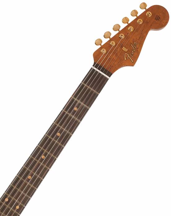 Fender Custom Shop Artisan Maple Burl Strat NOS Ebony Madagascar Fingerboard, Aged Natural - Gitara elektryczna