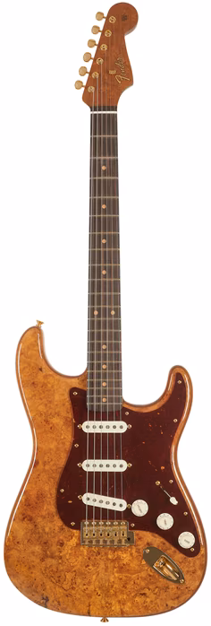 Fender Custom Shop Artisan Maple Burl Strat NOS Ebony Madagascar Fingerboard, Aged Natural - Gitara elektryczna