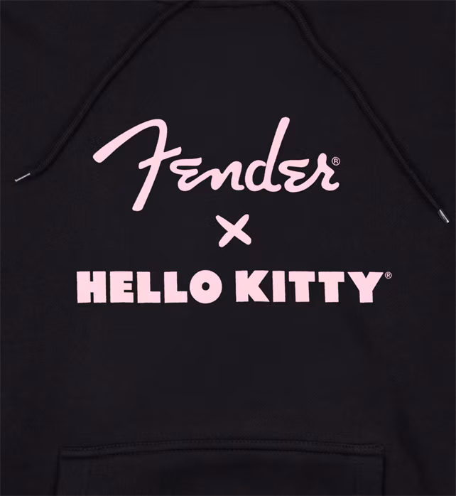 Fender HELLO KITTY LOGO HOODIE, BLK, L - Bluza