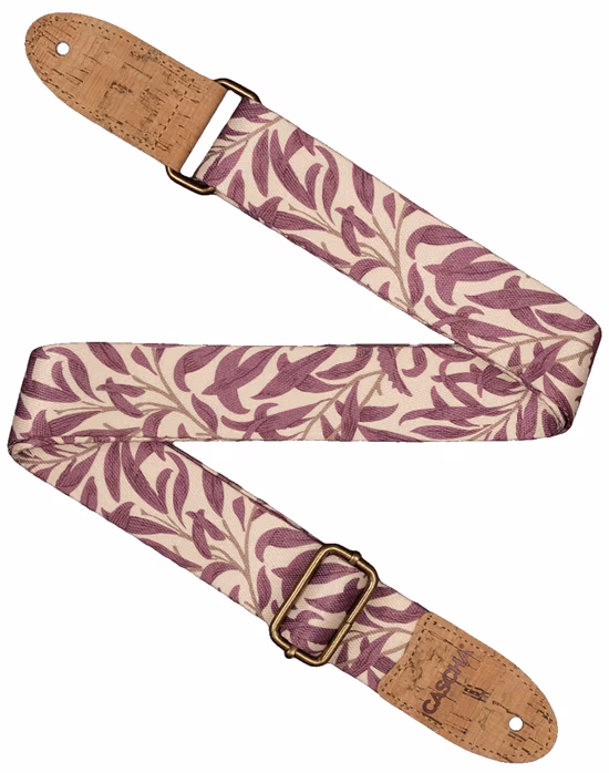 Cascha CUS-VC4 Ukulele Strap Vegan Cork Mauve Leaves - Pas do ukulele