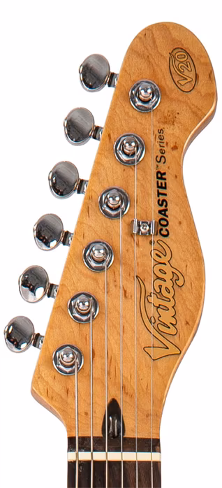 Vintage V20 Coaster Pack Black - Gitara elektryczna zestaw