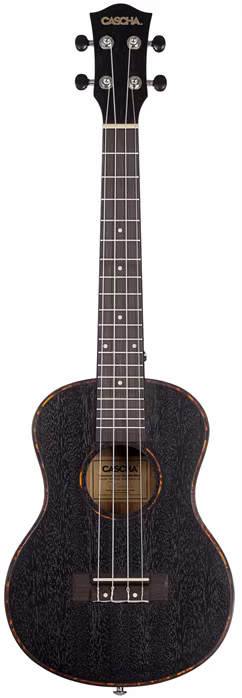 Cascha HH 2305L Tenor Mahogany LH Black - Leworęczne ukulele akustyczne