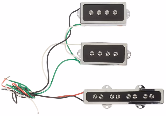 Fender COBALT CHROME P/J BASS SET - Zestaw przetworników do elektrycznej gitary basowej