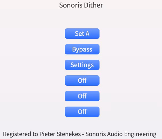 SONORIS Dither - Oprogramowanie
