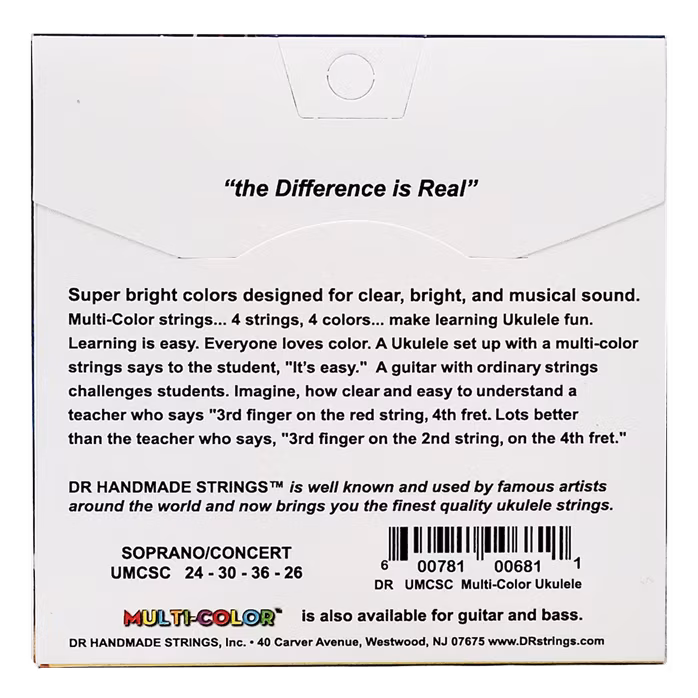 DR Strings UMCSC Multi-Color Soprano/Concert Strings - Struny do ukulele sopranowego/koncertowego