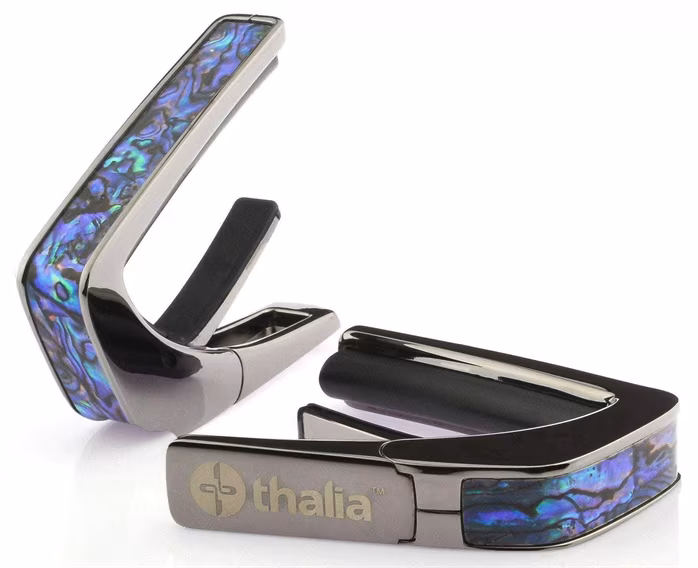 Thalia Shell Collection Blue Abalone Black Chrome - Kapodaster