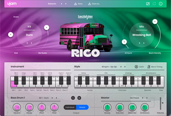 UJAM RICO - Oprogramowanie