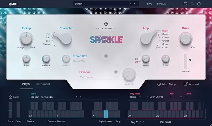 UJAM SPARKLE 2 - Oprogramowanie