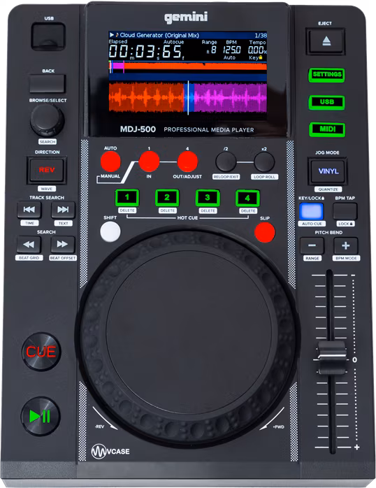 Gemini MDJ-500 - Odtwarzacz CD/MP3/USB