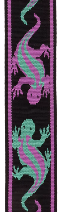 D'Addario Vintage Green/Violet Lizards - Pas gitarowy