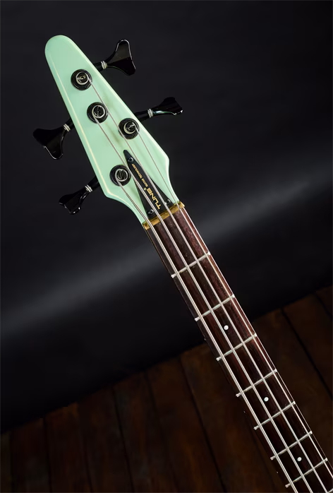 Tune 90s Bass Maniac P/J Lime Green Japan - Elektryczna gitara basowa