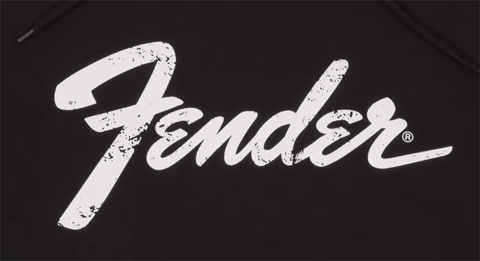 Fender Logo Date Back Hoodie Black XL - Bluza