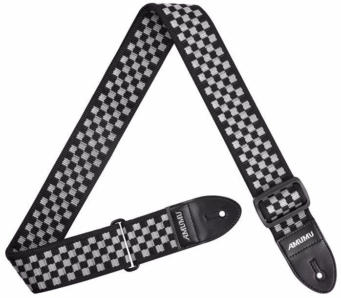 Amumu Checkergrid Black & White - Pas gitarowy
