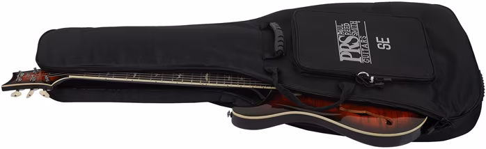 PRS SE Custom 24 Semi-Hollow Piezo Orange Tiger Smokeburst 2026 - Gitara półakustyczna
