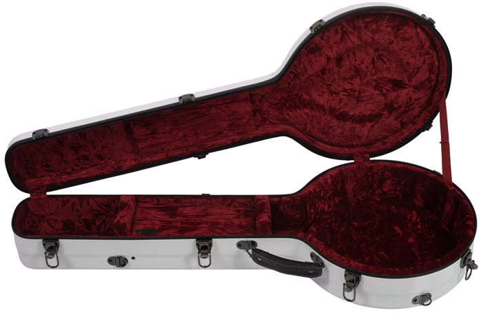 Razzor Fiberglass Banjo Case White - Futerał na banjo