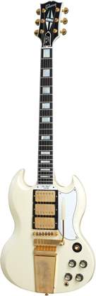 GIBSON CS 1963 Les Paul SG Custom Reissue 3-Pickup w/ Maestro VOS Classic  White Chitară electrică | Kytary.ro