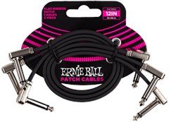 Ernie Ball 12” Flat Ribbon Patch Cable 3-Pack