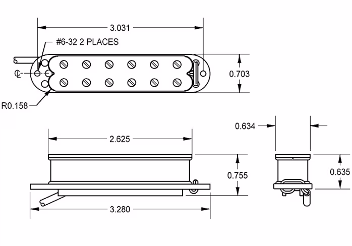 Seymour Duncan SL59-1B BLK Little '59 Strat - Senzor pentru chitară electrică