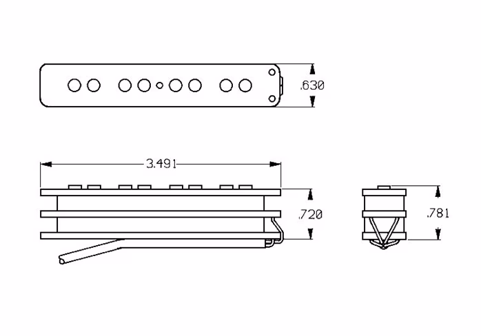 Seymour Duncan STK-J2N BLK Hot Stack Jazz Bass - Senzor pentru chitară electrică bas