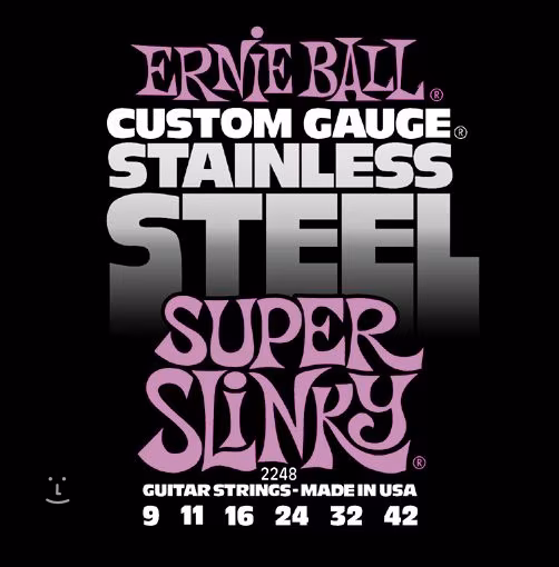 Ernie Ball 2248 Stainless Steel Super Slinky - Corzi pentru chitară electrică