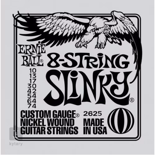 Ernie Ball 2625 Nickel Wound 8-String Slinky - Corzi pentru chitară electrică cu 8 corzi