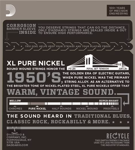D'Addario EPN21 - Corzi pentru chitară electrică