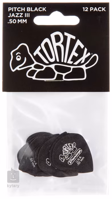 Dunlop Tortex Pitch Black Jazz III 0.5 - Pene