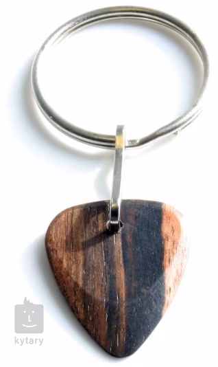 Timber Tones Macassar Ebony Pick Keyring - Breloc