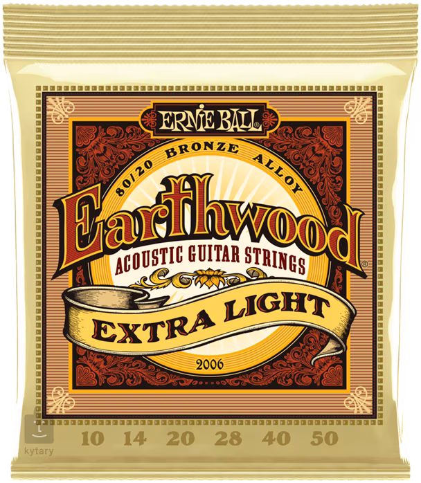 Ernie Ball 2006 Earthwood 80/20 Bronze Extra Light - Corzi de metal pentru chitară acustică