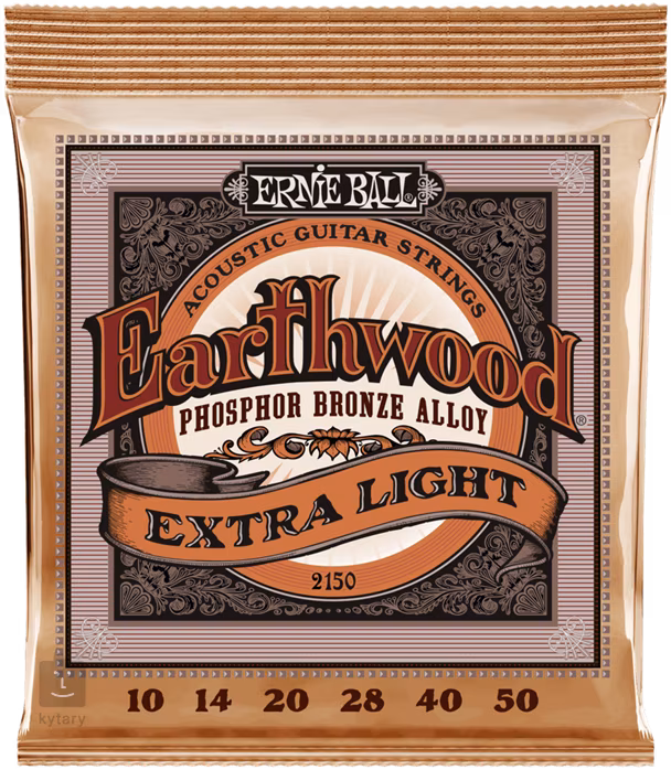 Ernie Ball 2150 Earthwood Phosphor Bronze Extra Light - Corzi de metal pentru chitară acustică