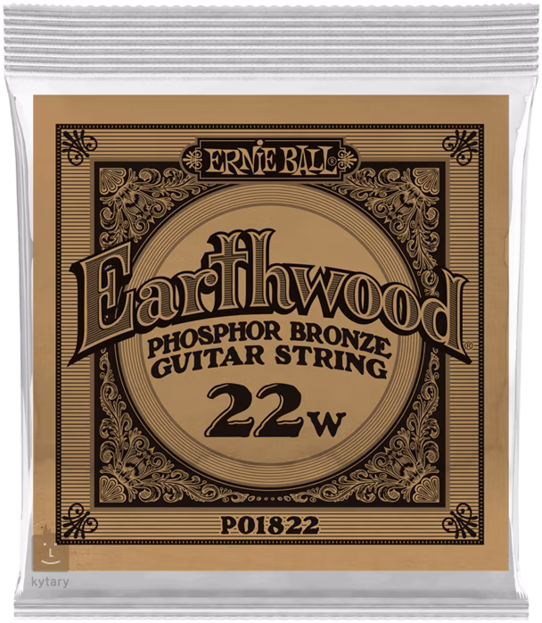 Ernie Ball 1833 Earthwood Phosphor Bronze Single .022 - Coardă de metal pentru chitară acustică 