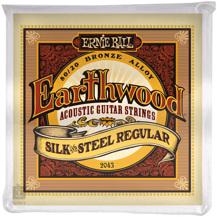 Ernie Ball 2043 Earthwood Silk & Steel Regular - Corzi de metal pentru chitară acustică