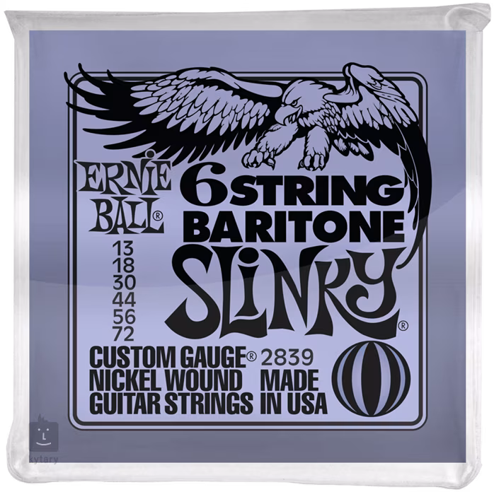 Ernie Ball 2839 Nickel Wound 6-String Baritone Slinky - Corzi pentru chitară electrică