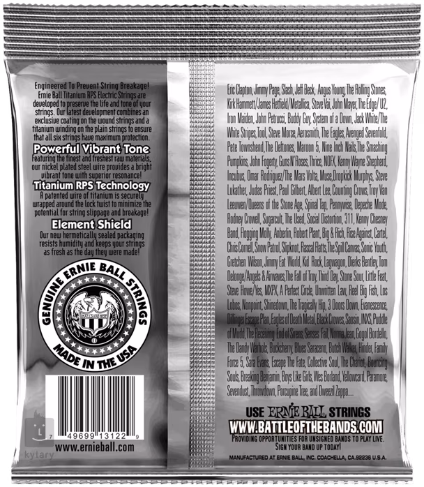 Ernie Ball 3122 Titanium Hybrid Slinky - Corzi pentru chitară electrică