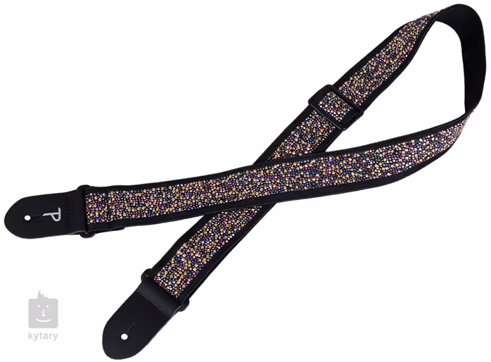 Perri's Leathers 7108 Glitter Rhinestone Rainbow - Curea chitară