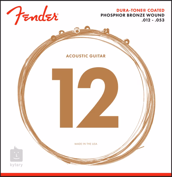 Fender 860L Phosphor Bronze Coated 12-53 - Corzi de metal pentru chitară acustică