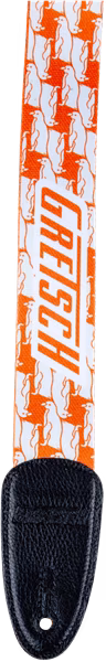 Gretsch Double Penguin Strap Orange/White - Curea chitară