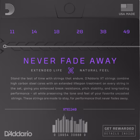 D'Addario XTE1149 - Corzi pentru chitară electrică