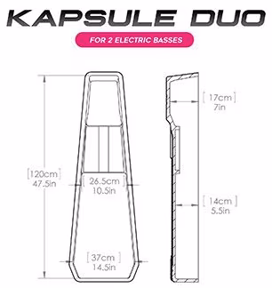 Gruvgear Double Kapsule for E-Bass - Husă pentru 2 chitare bass