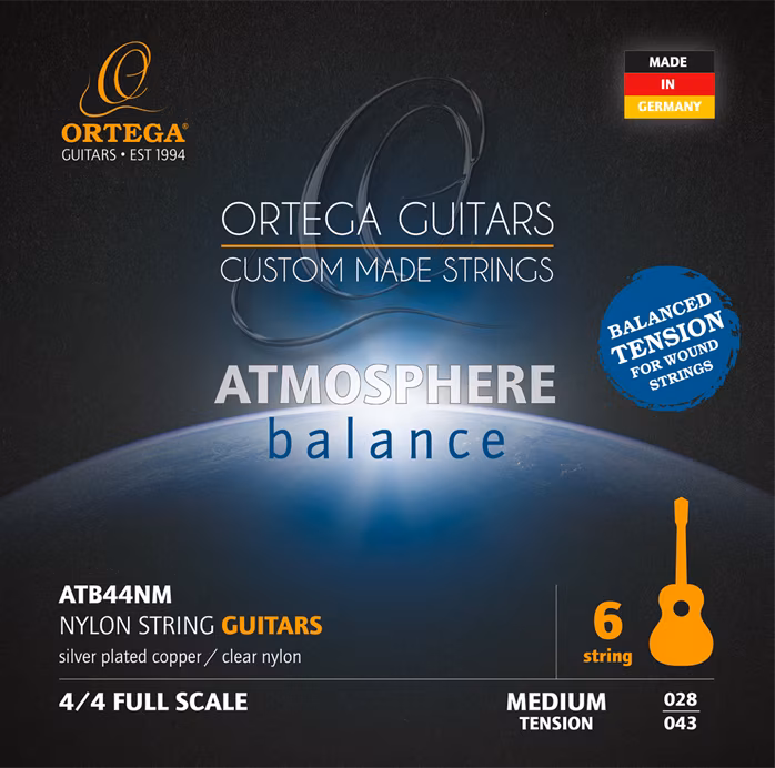 Ortega ATB44NM - Corzi din nailon pentru chitară clasică