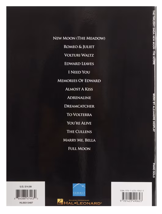 MS The Twilight Saga - New Moon Film Score (Piano Solo) - Partituri pentru pian 