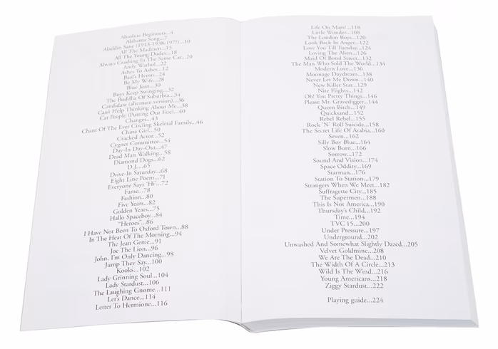 MS The Little Black Songbook: David Bowie - Carte de cântece