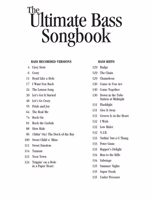 MS The Ultimate Bass Songbook - Curs de chitară bas 