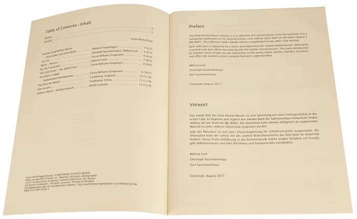 MS Viola Recital Album, svazek 2 - Partitură pentru violă 